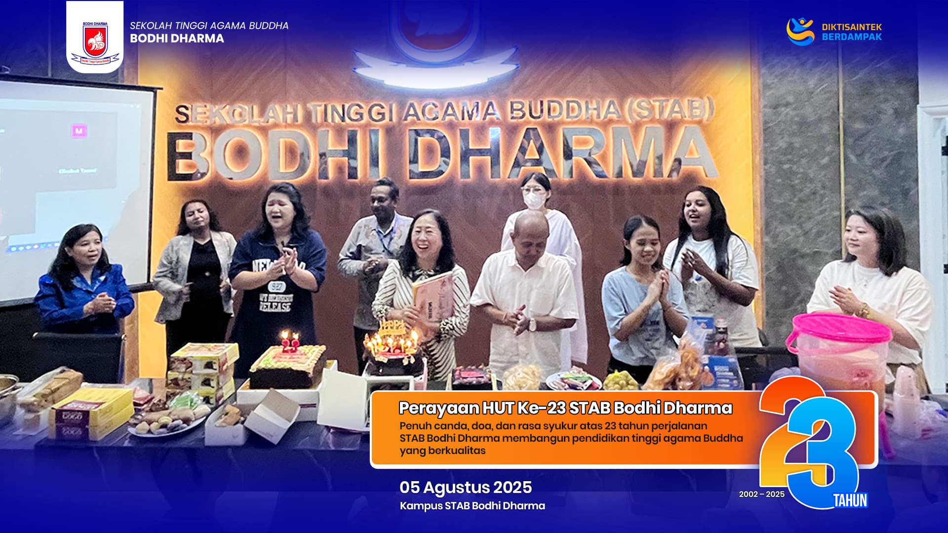 STAB Bodhi Dharma Rayakan Hari Ulang Tahun ke-23 dengan Penuh Kebersamaan dan Syukur
