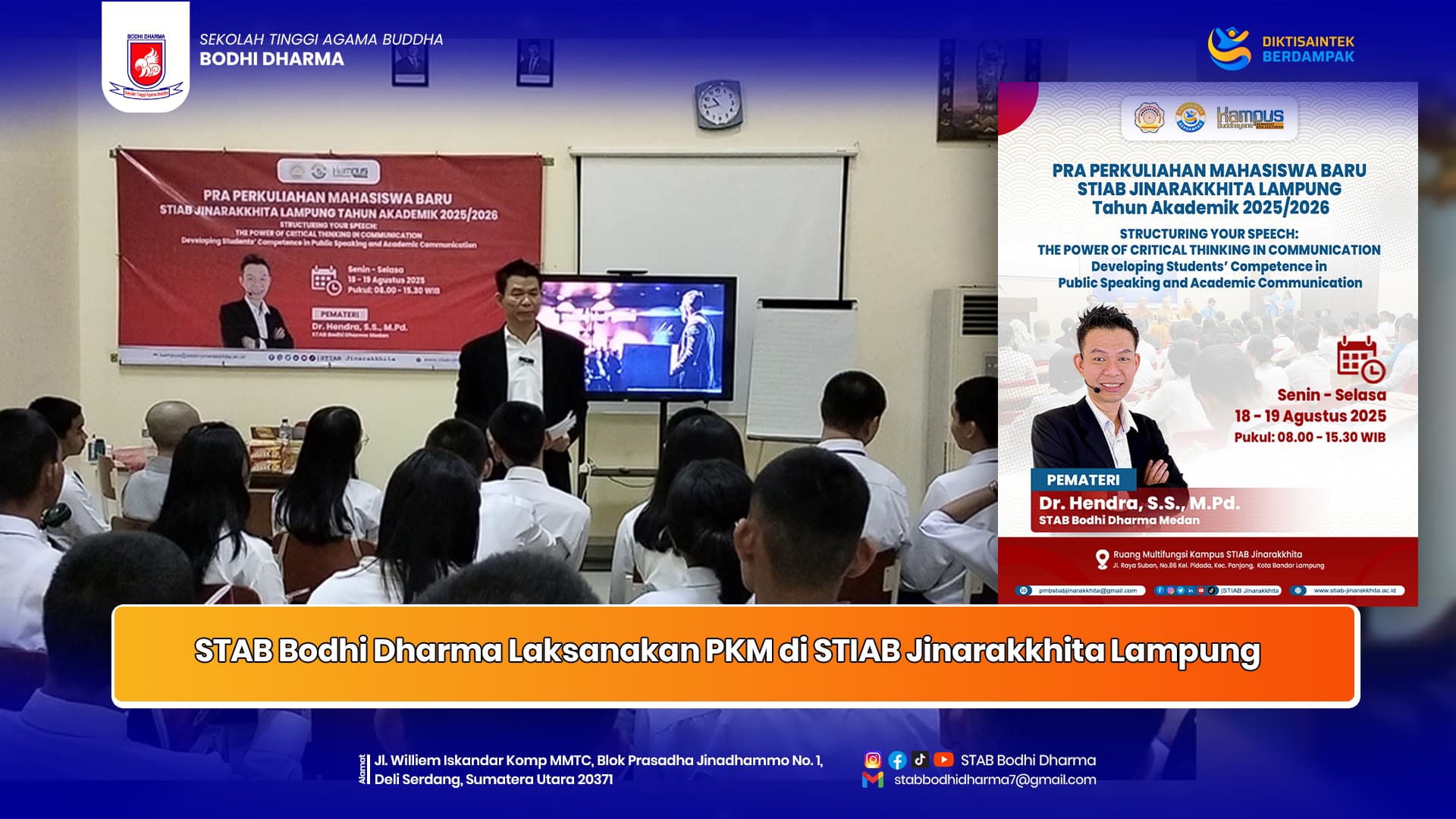 STAB Bodhi Dharma Laksanakan PKM di STIAB Jinarakkhita Lampung